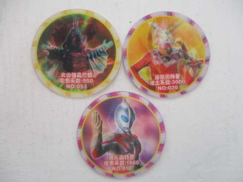 ORIENTAL BANDAI TAZOS LOT OF 3 3D
