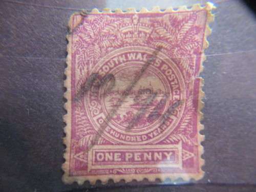 AUSTRALIA  NEW SOUTH WALES 1888  ONE HUNDRED YEARS ONE PENNY
