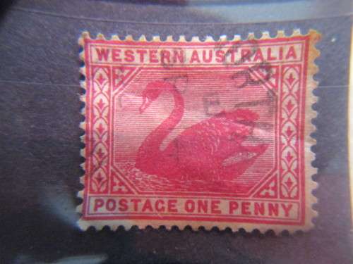 AUSTRALIA ONE PENNY USED STAMP