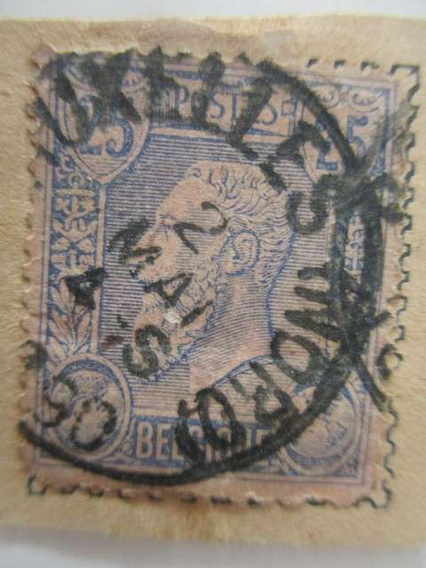 BELGIUM KING LEOPOLD II 1865- 1909  USED STAMP