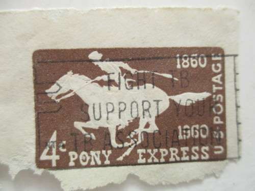 AMERICA CENTENIAL ISSUE PONY EXPRESS USED STAMP
