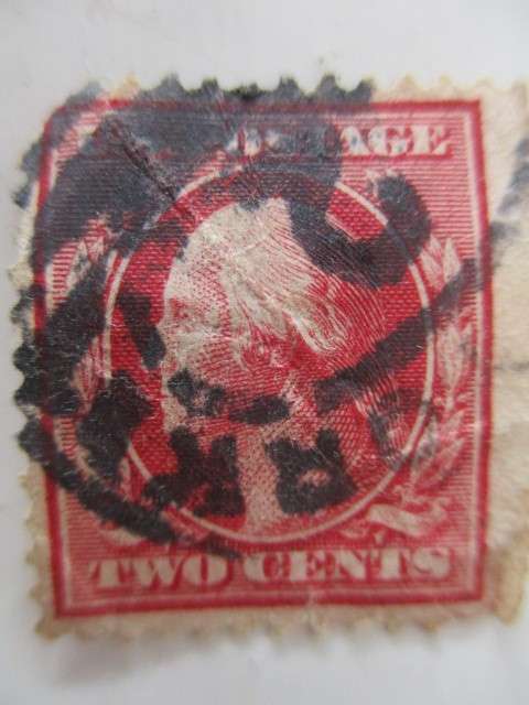 AMERICA GEORGE WASHINGTON 2 CENTS USED STAMP