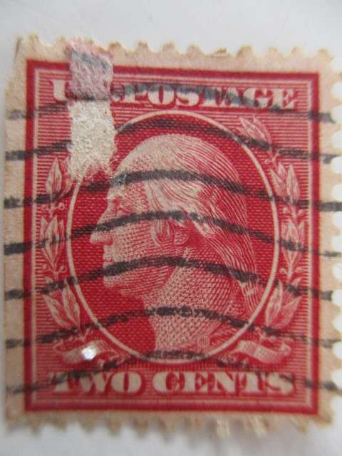 AMERICA - USED SMALL DAMAGE GEORGE WASHINGTON 2c STAMP