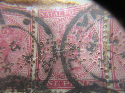 NATAL BLOCK OF QUEEN VICTORIA STAMPS