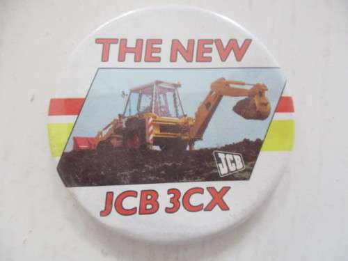 VINTAGE - THE NEW JCB 3CX  - METAL BADGE