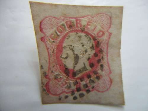 PORTUGAL - 25 REIS CORREIO 1858 KING PEDRO V  USED STAMP