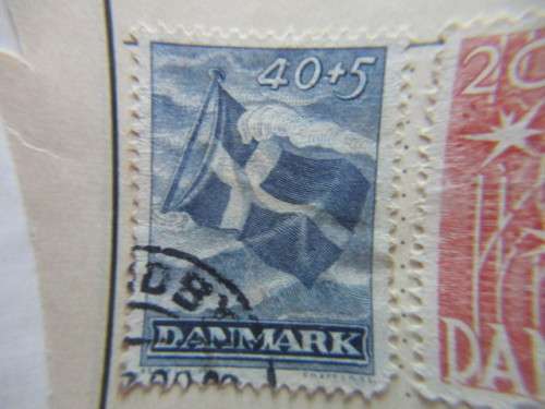 DENMARK LOT OF 4 USED MOUNTED STAMPS