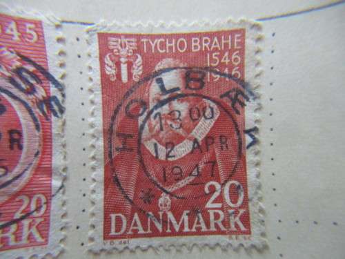DENMARK LOT OF 4 USED MOUNTED STAMPS