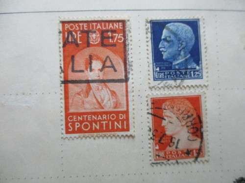 ITALY 3 MOUNTED USED STAMPS