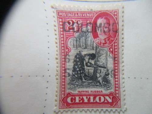 CEYLON 3 USED MOUNTED STAMPS