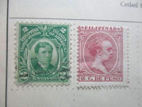 PHILIPPINE  ISLANDS /  ONE  USED AND ONE UNUSED STAMP