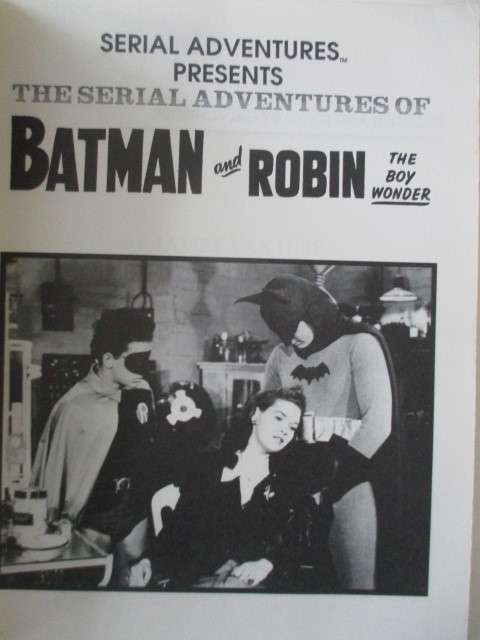 SERIAL ADVENTURES PRESENTS BATMAN AND ROBIN - BY JAMES VAN HISE -  1989 MAGAZINE TYPE BOOK