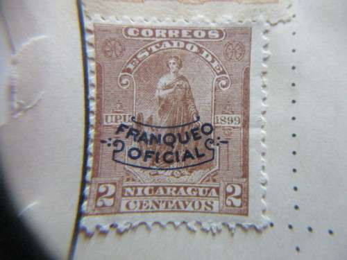 NICARAGUA 2 OLD UNUSED STAMPS
