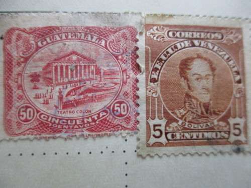 GUATEMALA 2 MOUNTED STAMPS