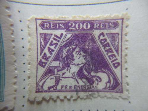 BRAZIL LOT OF 4 USED MOUNTED STAMPS