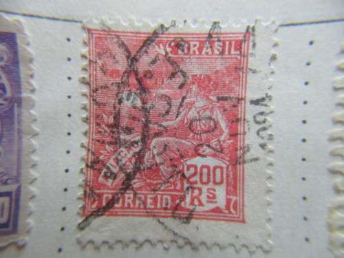 BRAZIL LOT OF 4 USED MOUNTED STAMPS