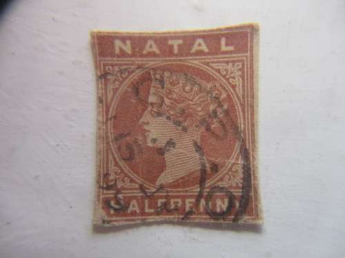 NATAL SOUTH AFRICA  HALF PENNY QUEEN VICTORIA USED STAMP