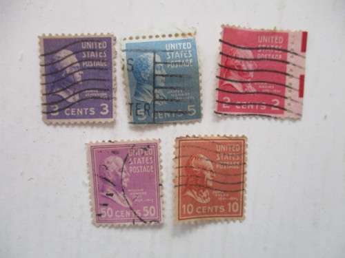 AMERICA LOT OF AMERICA PRESIDENTS USED STAMPS