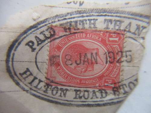 SOUTH AFRICA UNION USED STAMP KING GEORGE V WITH COMPLETE DATE