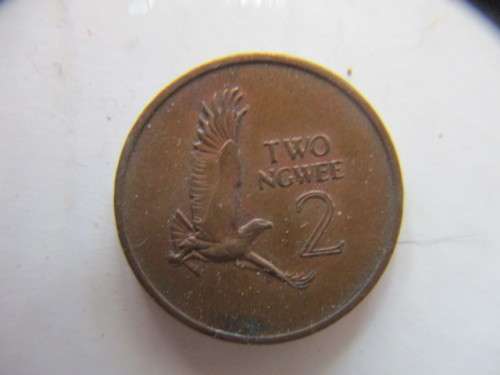 ZAMBIA 2 NGWEE COIN 1968 LOVELY DETAIL