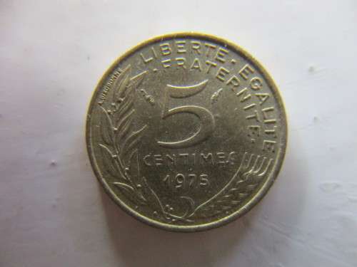 FRANCE 5 CENTIMES  1975 COIN
