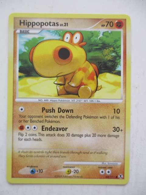 POKEMON TRADING CARD - RISING RIVALS - HIPPOPOTAS