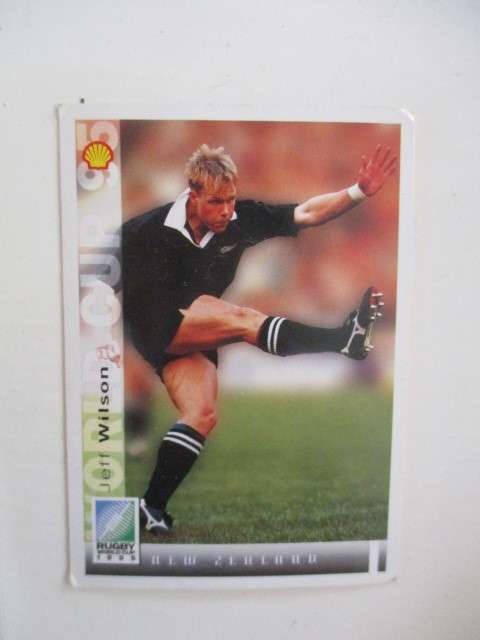 RUGBY WORLD CUP 1995 IRON ON BADGE AND  RUGBY CARD