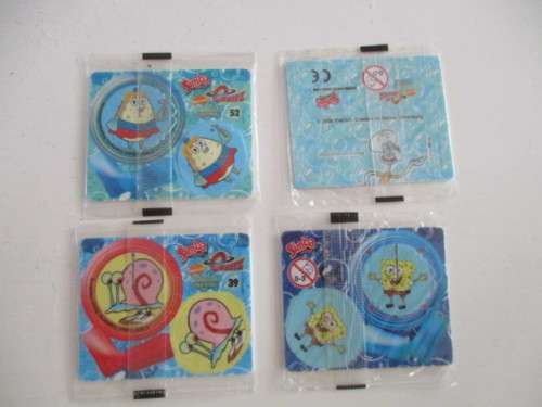 TAZOS LOT OF 4 SIMBA SPONGE BOB  TAZOS