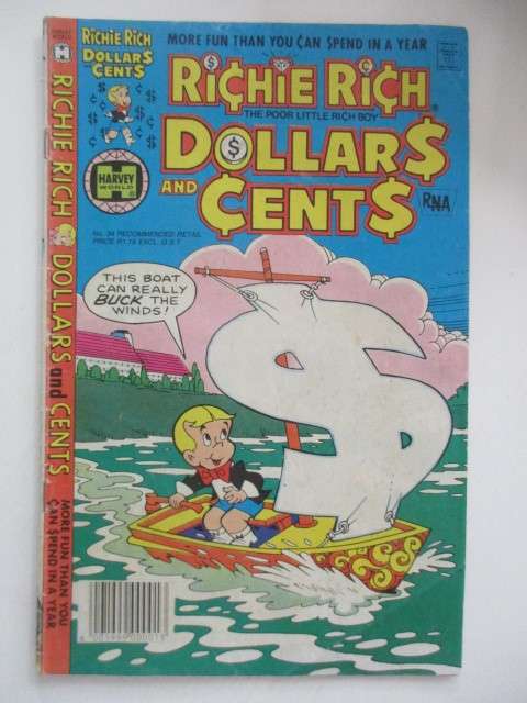 HARVEY WORLD COMICS - RICHIE RICH -  NO. 34  - 1989