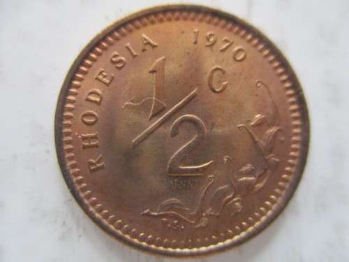 RHODESIA  1/2c COIN UNCIRCULATED   - 1970