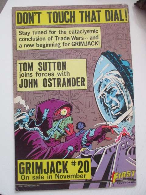FIRST COMICS - GRIM JACK -  VOL. 1 NO. 19 - 1986