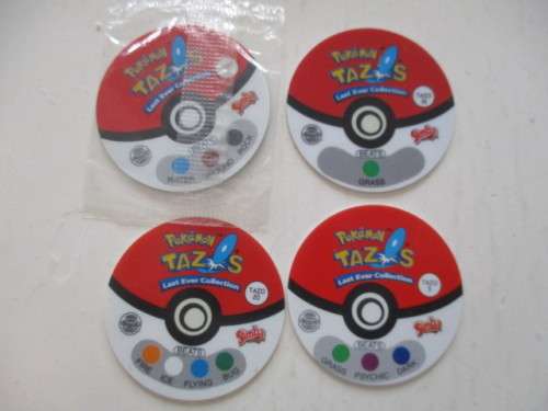 POKEMON LOT OF 4 TAZOS