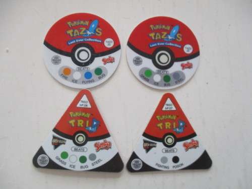 POKEMON LOT OF 4 TAZOS