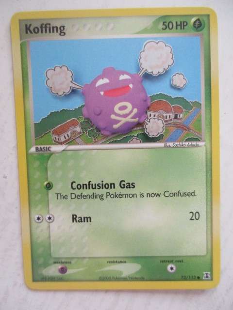 POKEMON TRADING CARD - 2005  - KOFFING  CARD IN MINT CONDITION