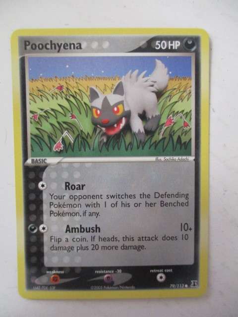 POKEMON  TRADING CARD -  2005 - POOCHYENA -  CARD IN MINT CONDITION