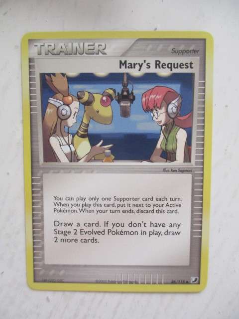 POKEMON TRADING CARD -  2005 - TRAINER MARY`S REQUEST - CARD IN MINT CONDITION