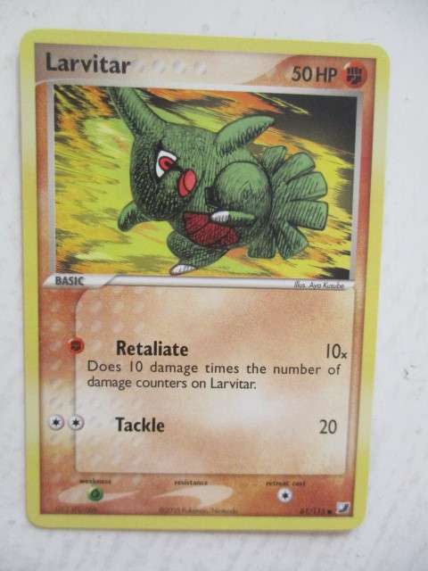 POKEMON TRADING CARD -  2005 - LARVITAR - CARD IN MINT CONDITION