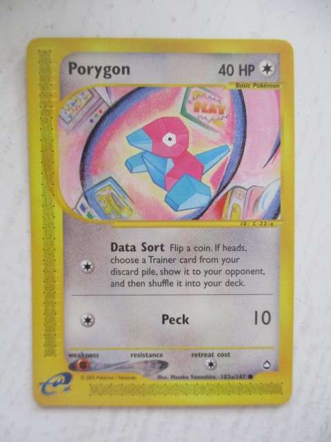 POKEMON TRADING CARD - PORYGON -  2002 - CARD IN MINT CONDITION