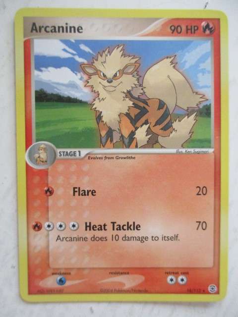 POKEMON TRADING CARD -  2004 - ARCANINE - CARD IN MINT CONDITION