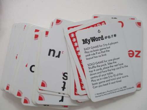 VINTAGE CARD GAME -  MY WORD -  50`S TO 60`S