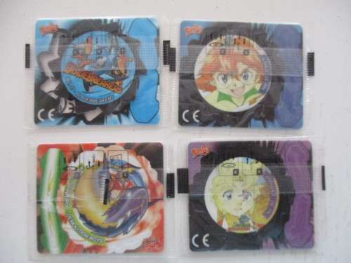 TAZOS LOT OF 4 SPINNER TAZOS UNOPENED