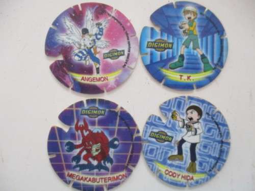 DIGIMON LOT OF 4 TAZOS