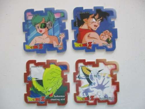 DRAGON BALL Z CUBE TAZOS LOT OF 4
