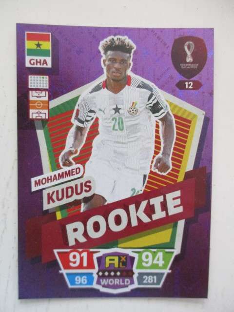 PANINI SOCCER FIFA WORLD CUP 2002 - MOHAMMED KUDUS  - ROOKIE FOILD CARD - MINT