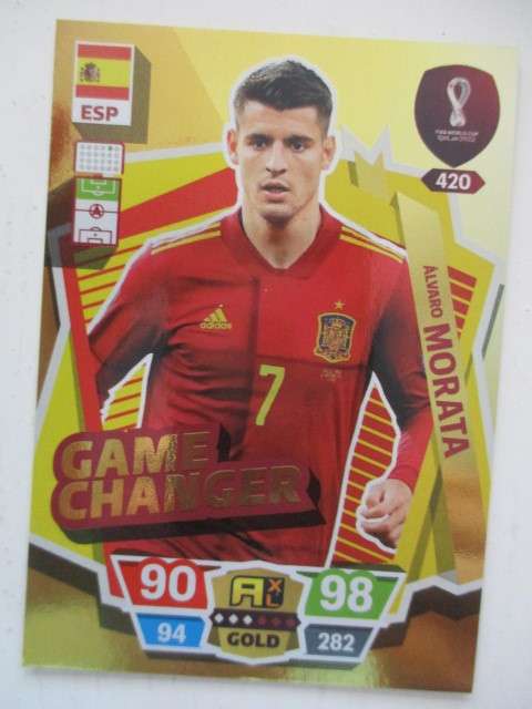 PANINI SOCCER CARD - ALVARO MORATA - 2022 FOIL CARD AS NEW