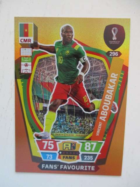 PANINI SOCCER WORLD FIFA 2022 - VINCENT ABOUBAKAR - FOIL CARD  - CARD MINT