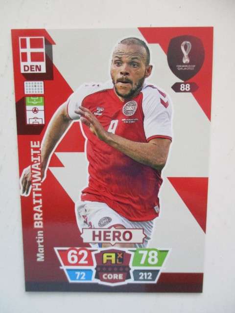 PANINI SOCCER WORLD FIFA CUP 2022 - MARTIN BRAITHWAITE - CARD IN MINT CONDITION