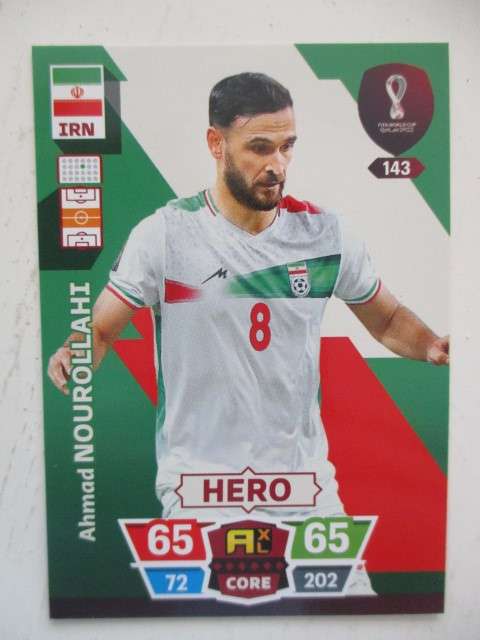 PANINI WORLD CUP FIFA SOCCER CUP 2022 - AHMAD NOUROLLAHI - CARD IN MINT CONDITION
