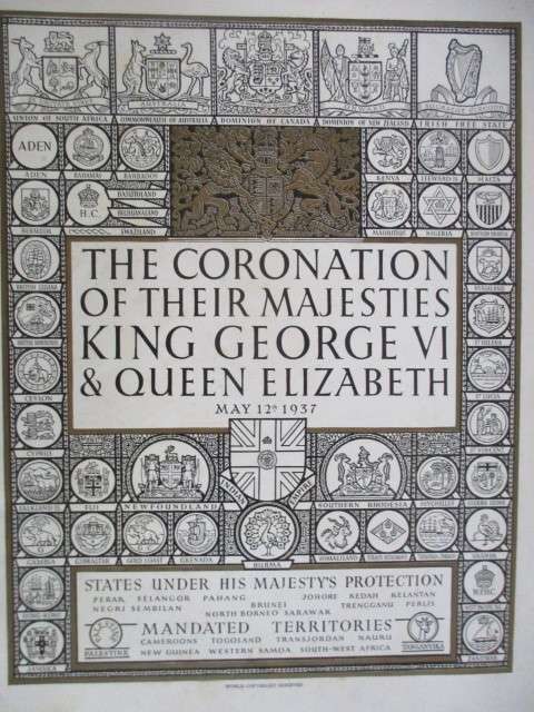 VINTAGE  1937  THE CORONATION OF THEIR MAJESTIES KING GEORGE VI  & QUEEN ELIZABETH SOUVENIR  PROGRAM