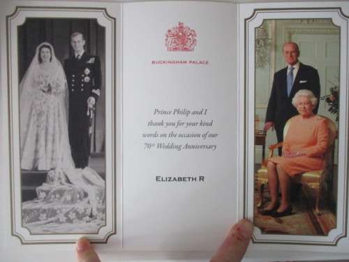 70TH WEDDING ANNIVERSARY 1947-2017  OF QUEEN ELIZABETH THE SECOND